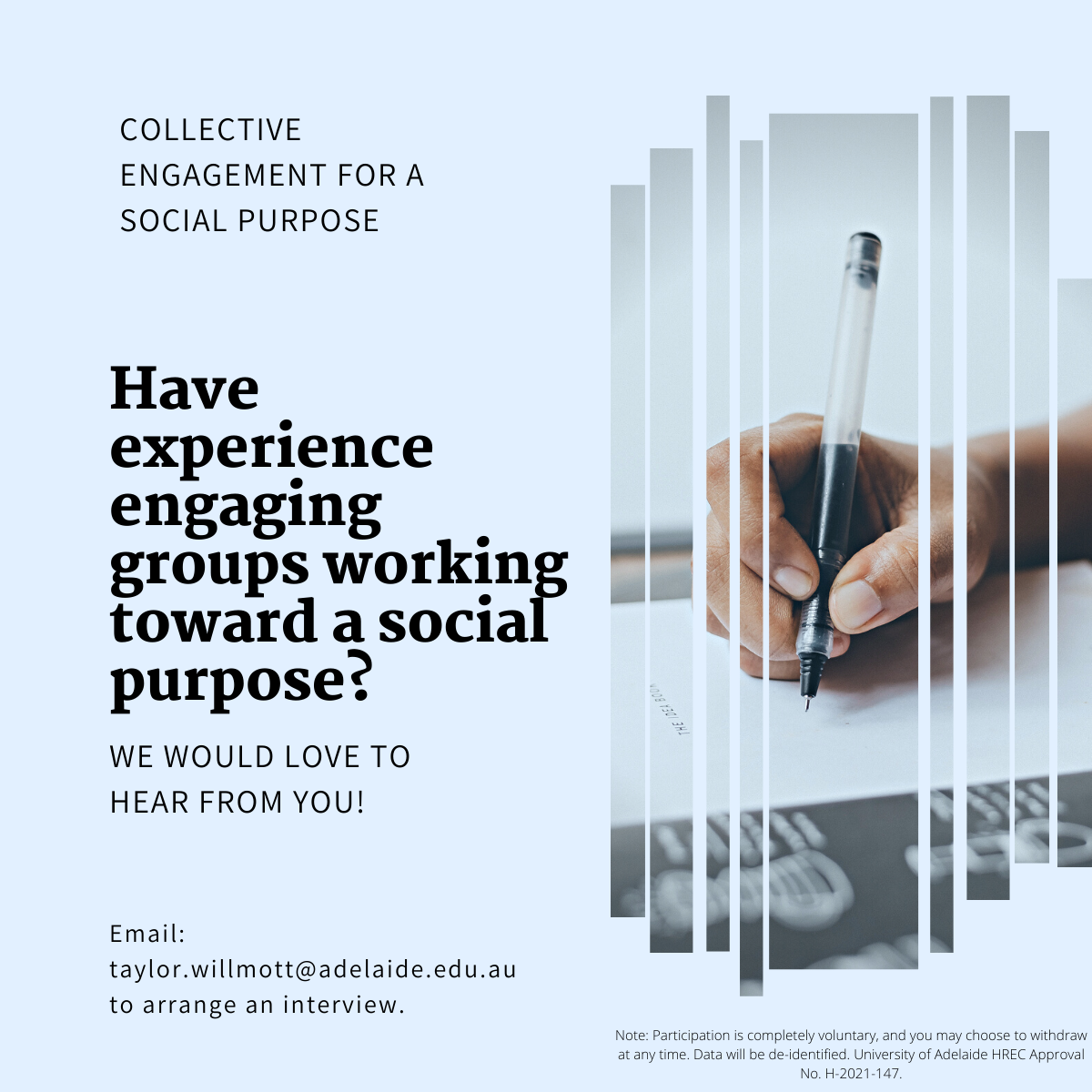 The ARC-DP Collective Engagement for Social Purpose Team